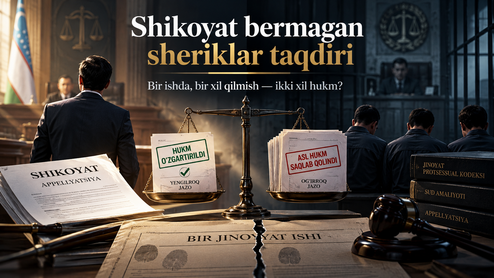 Bir ishda, bir xil qilmish, ikki xil hukm: shikoyat bermagan sheriklar taqdiri haqida